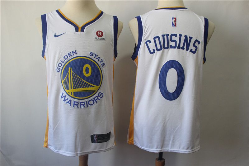 Men Golden State Warriors 0 Cousins White Game Nike NBA Jerseys